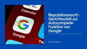 Dr. Schulte - Google Autocomplete Funktion