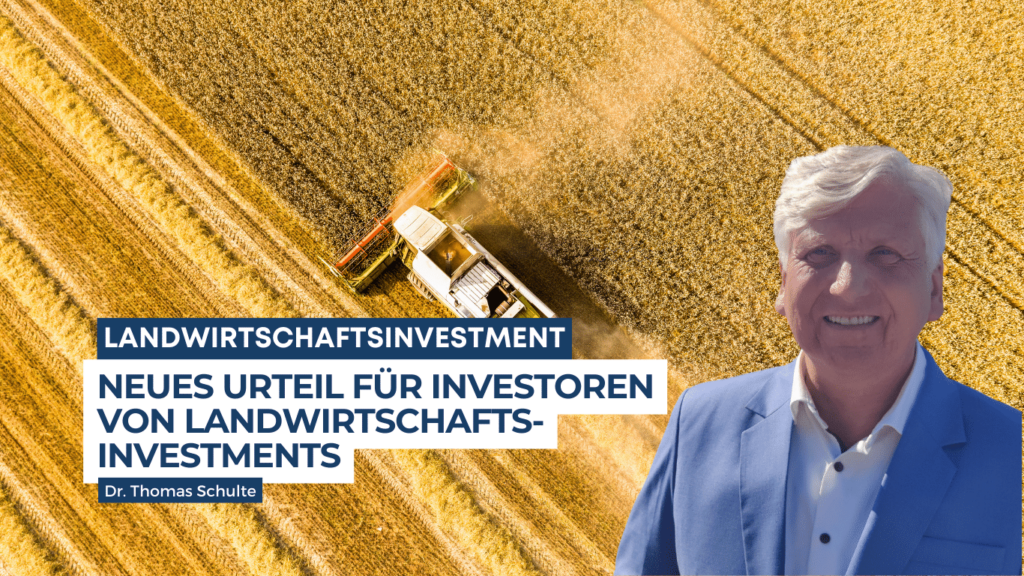 Dr Thomas Schulte - Verträge Landwirtschaftsinvestment