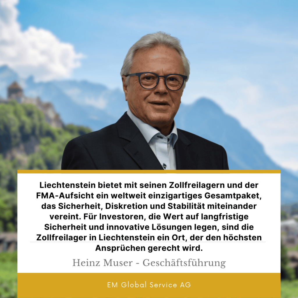 Heinz Muser erklärt Zollfreilager in Liechtenstein